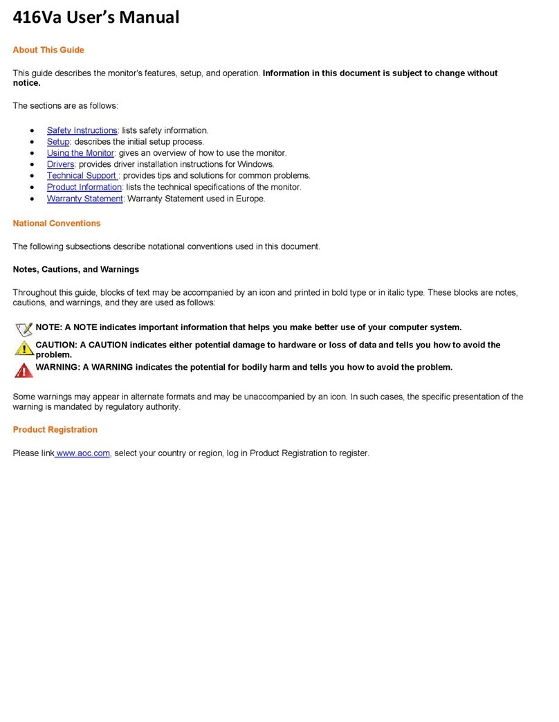 AOC 416Va User manual