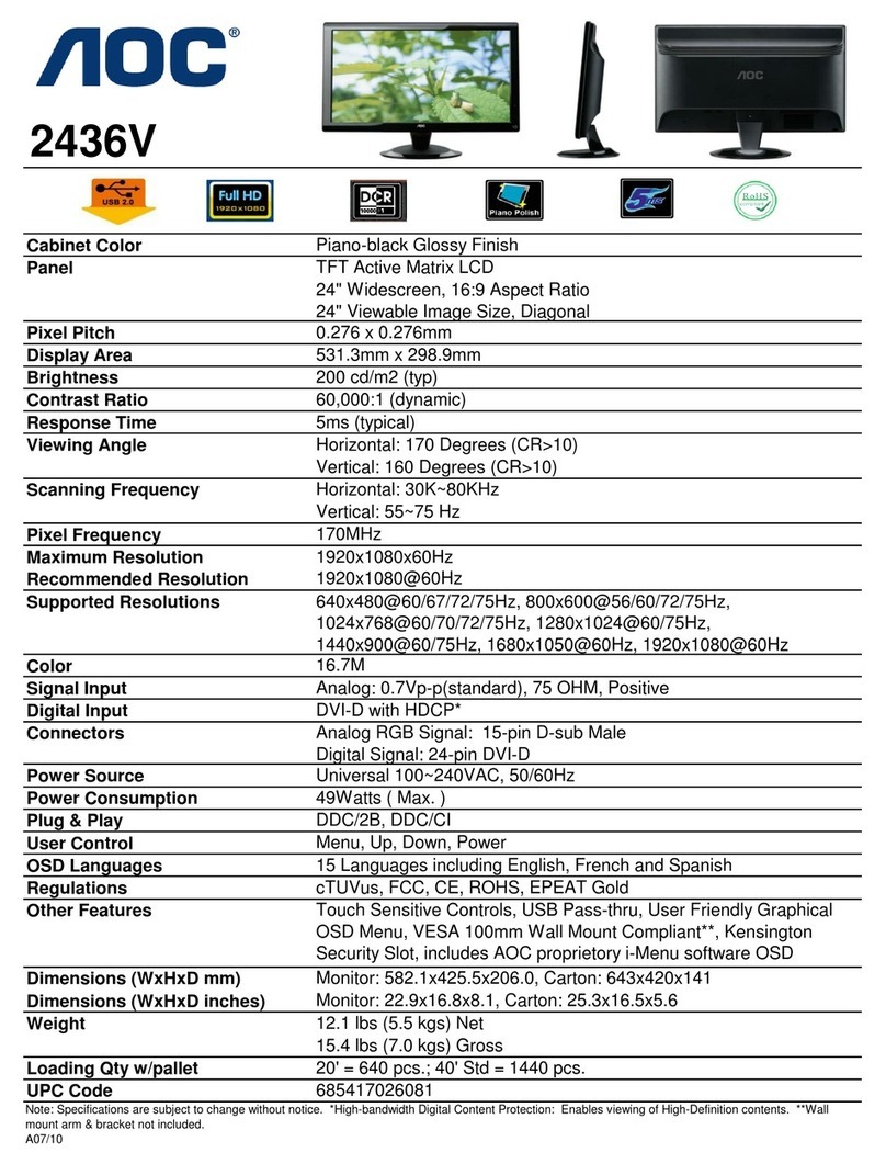 AOC 2436V - User manual