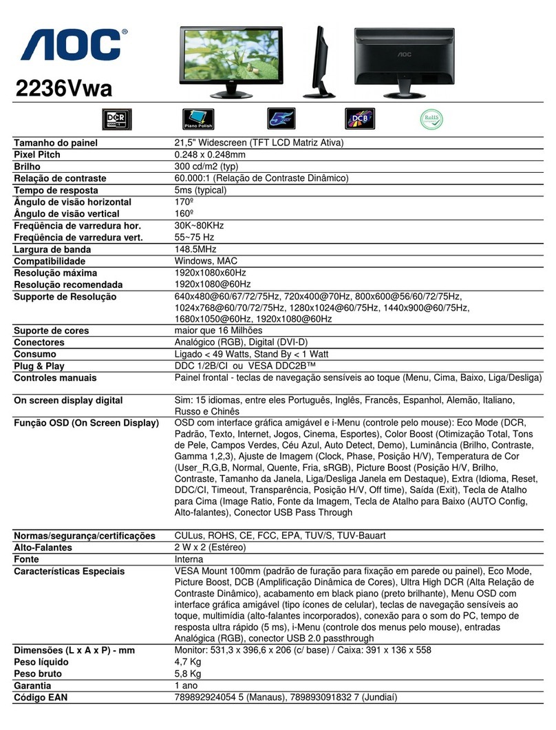 AOC 2236VWA User manual