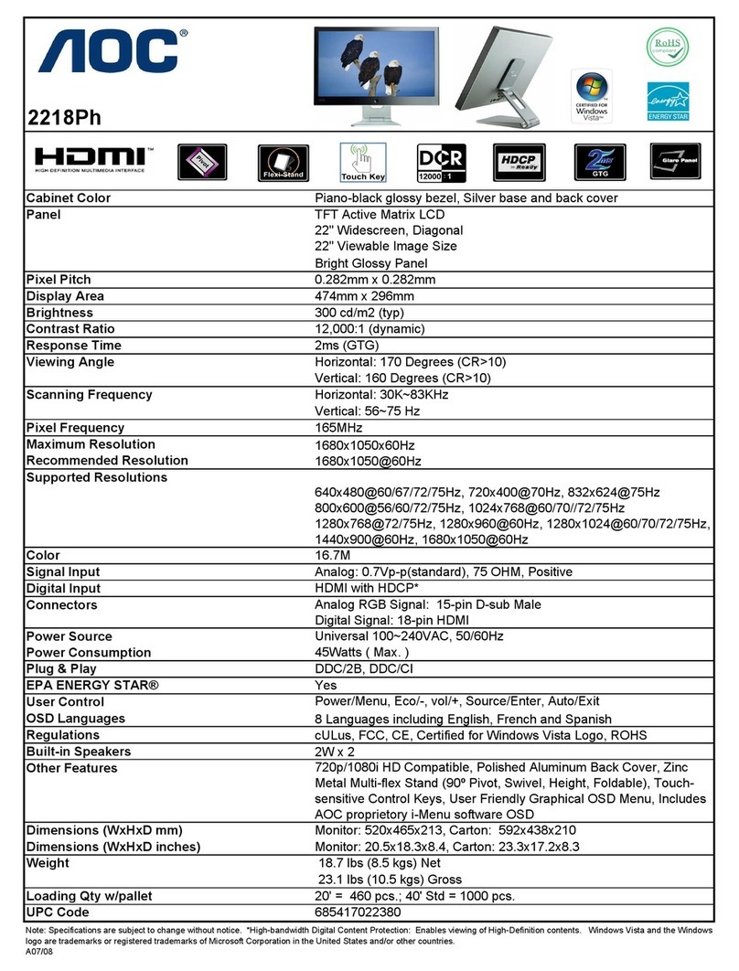 AOC 2218PH User manual