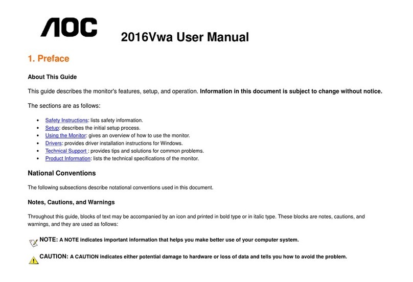 AOC 2016Vwa User manual