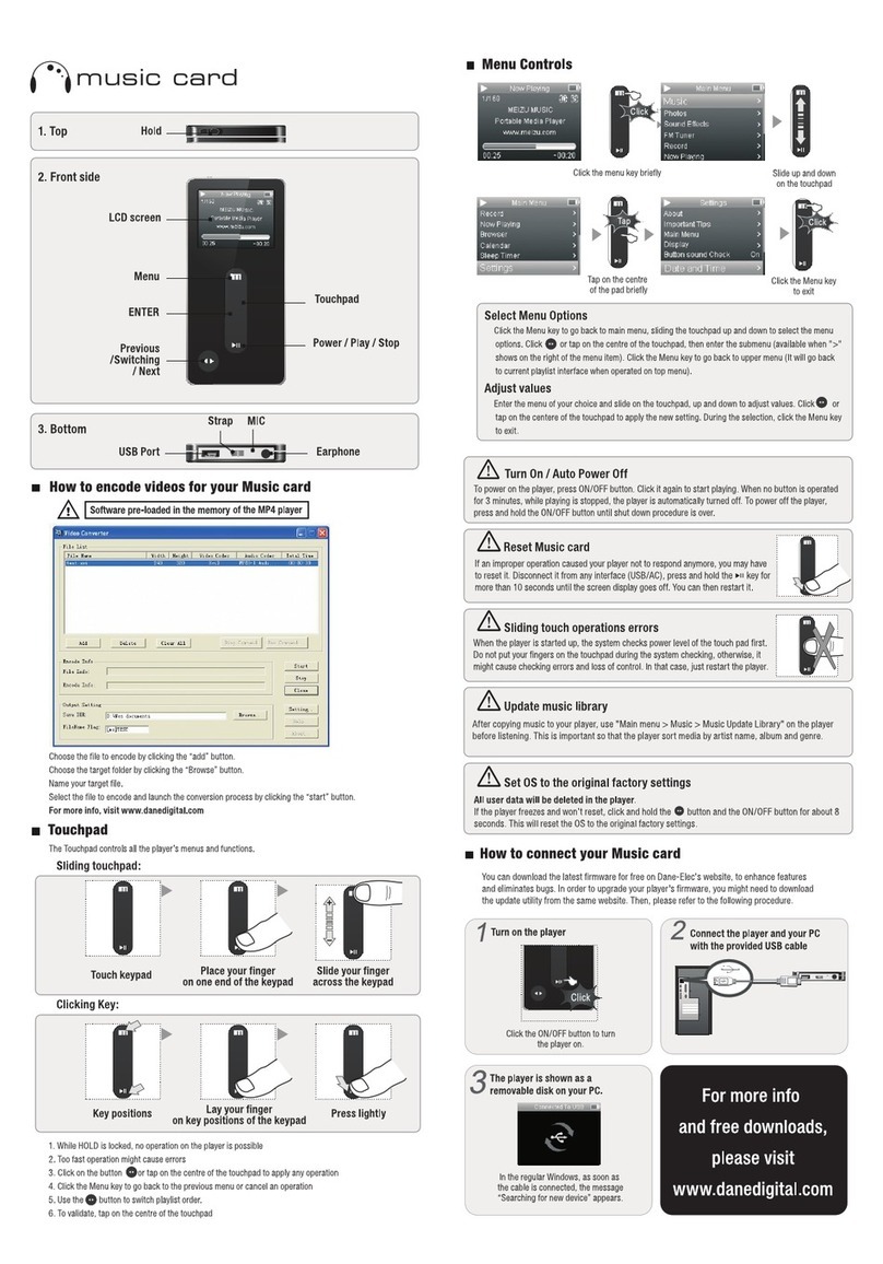 DANE-ELEC MUSICCARD quick start guide