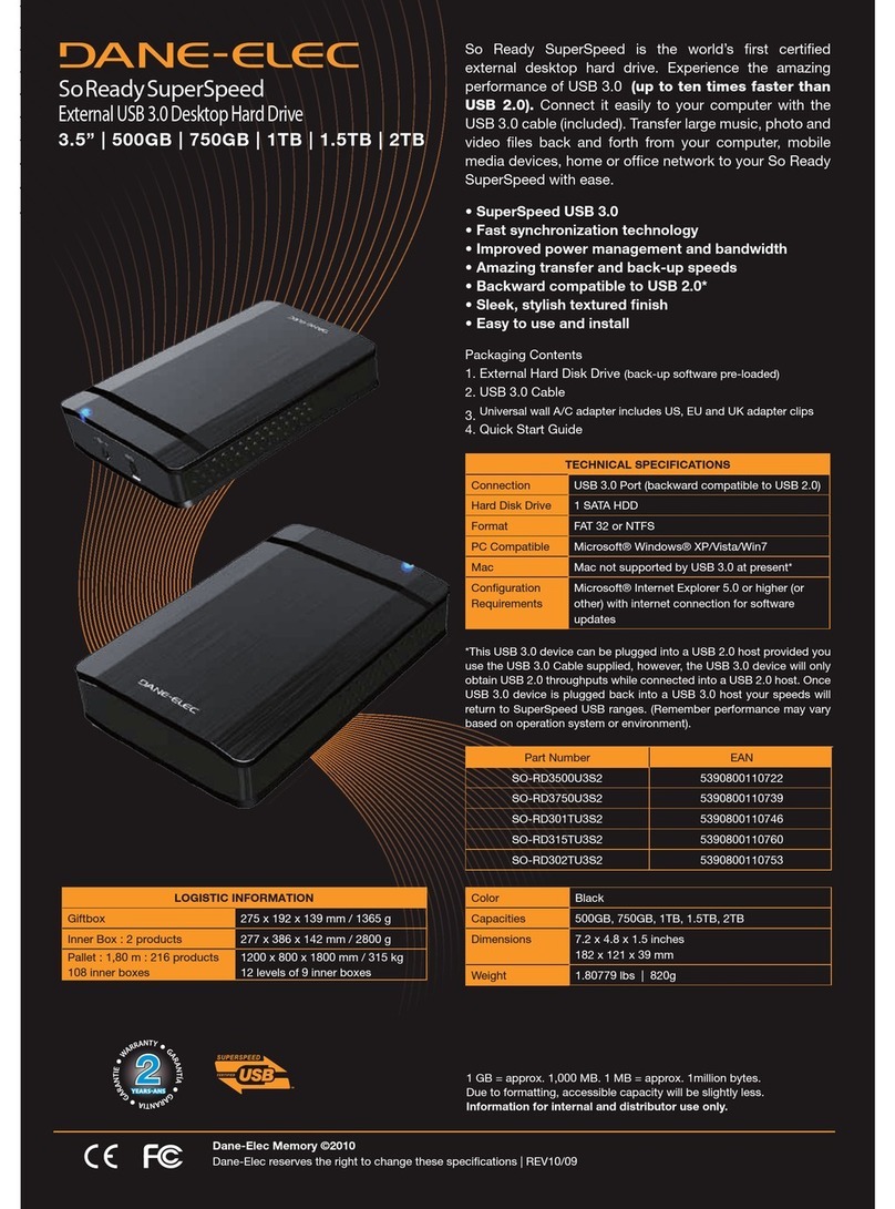 DANE-ELEC SO READY SUPERSPEED User manual DANE-ELEC SO READY SUPERSPEED User manual