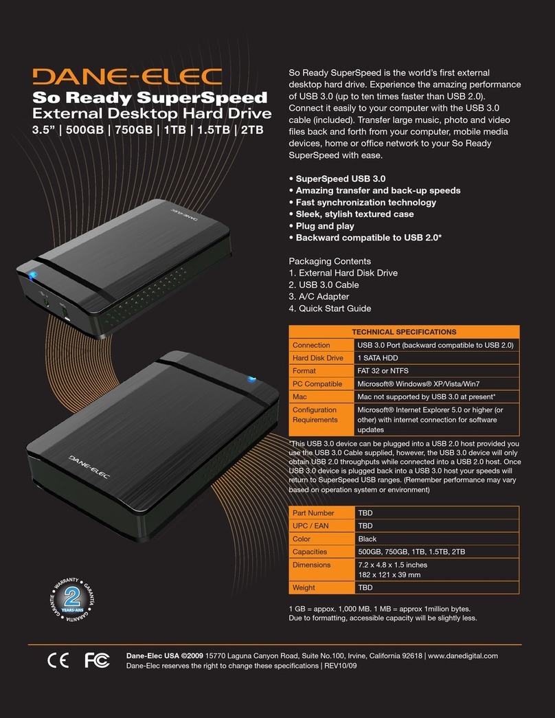 DANE-ELEC SO READY SUPERSPEED - DATASHEET 2 User manual DANE-ELEC SO READY SUPERSPEED - DATASHEET 2 User manual
