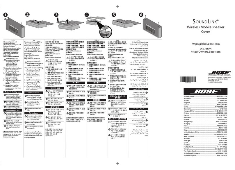 Bose SoundLink Wireless Music System User manual Bose SoundLink Wireless Music System User manual
