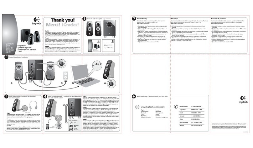 Logitech Z323 User manual Logitech Z323 User manual