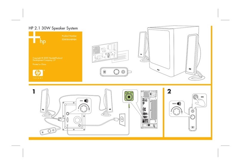 HP GL313AA - USB Speakers PC Multimedia quick start guide