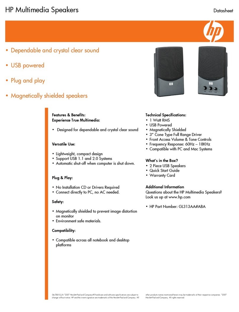 HP GL313AA - USB Speakers PC Multimedia User manual