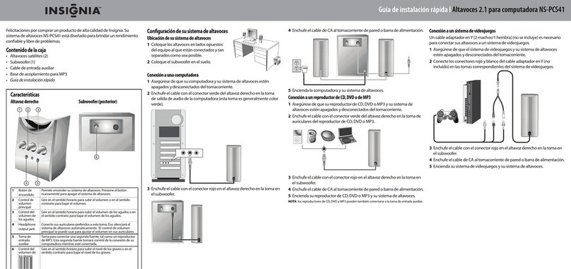 Insignia NS-PCS41 User manual Insignia NS-PCS41 User manual