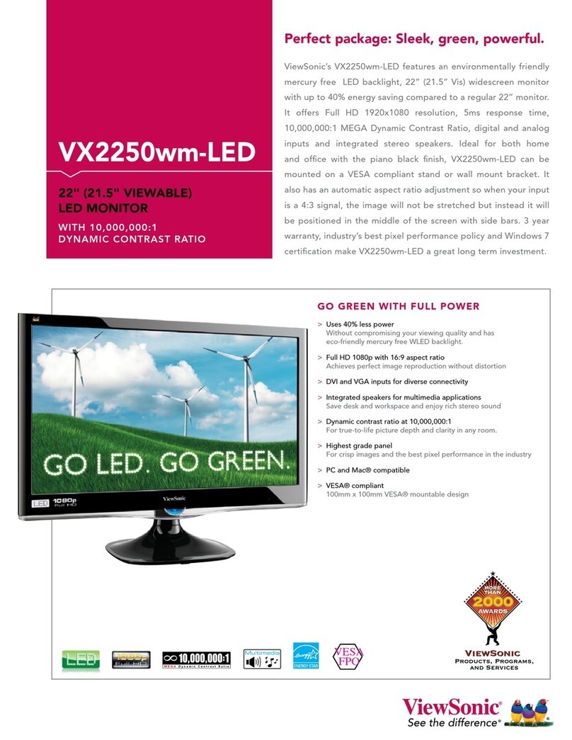 ViewSonic VX2250wm-LED User manual