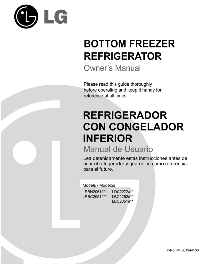 LG LBC20514TT - Titanium 19.7 cu. ft. Bottom Freezer Refrigerator... Instruction Manual