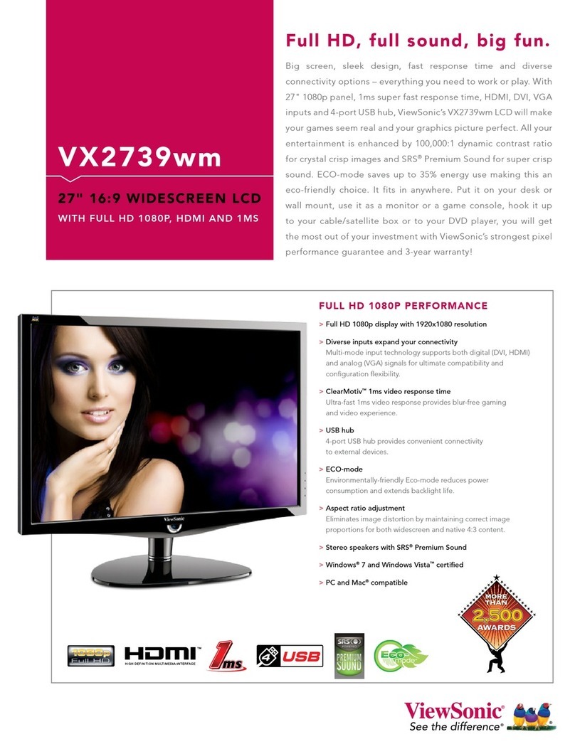 ViewSonic VX2739wm User manual