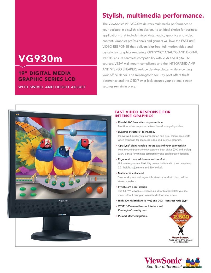ViewSonic VG930M - 19" LCD Monitor User manual