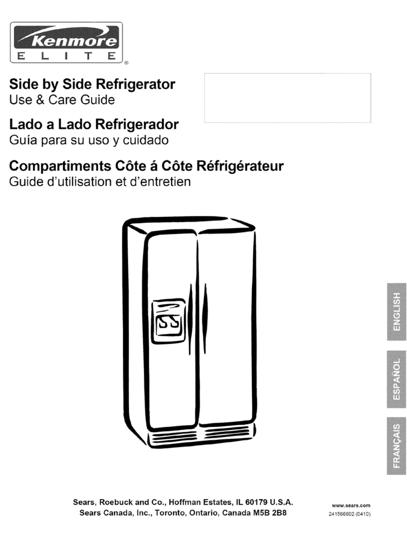 Kenmore 4156 - 25.0 cu. Ft. Non-Dispensing... Use and care guide