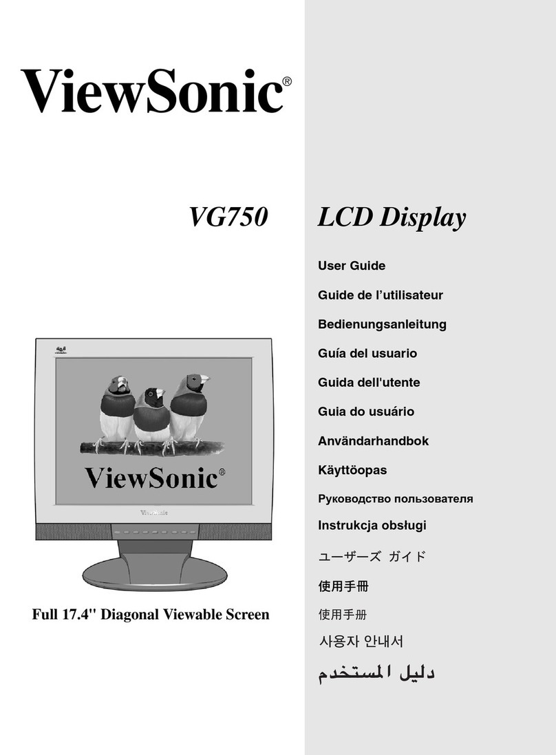ViewSonic VG750 - 17.4" LCD Monitor User manual