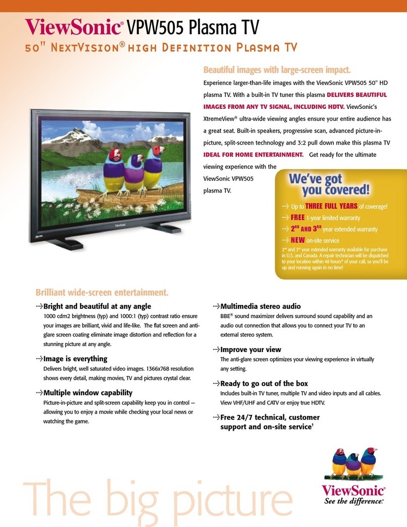 ViewSonic NextVision VPW505 User manual