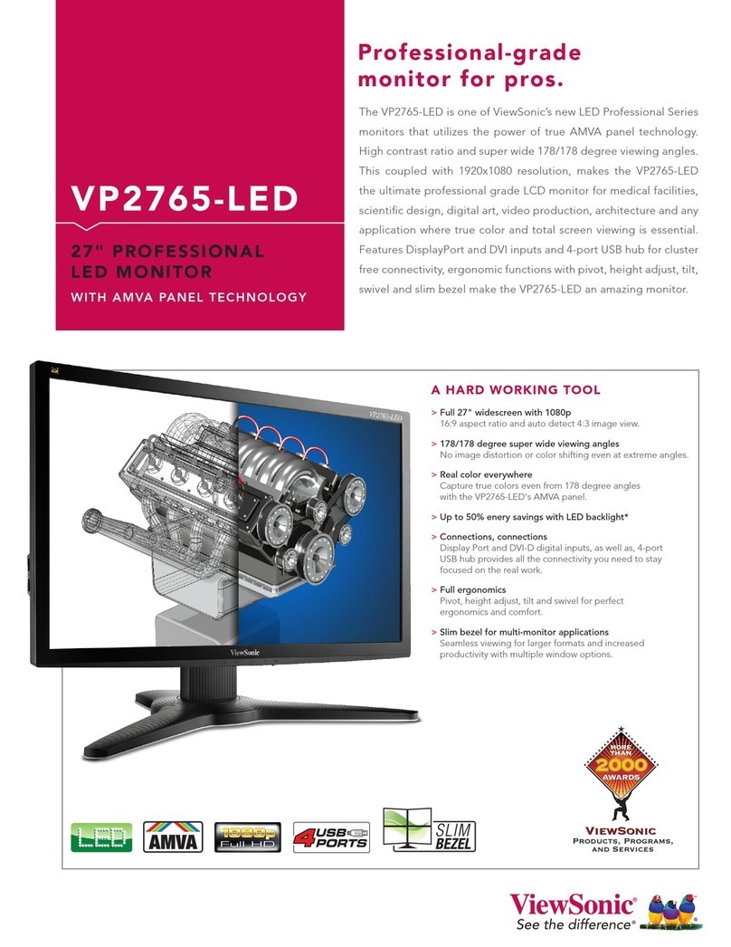 ViewSonic VP2765-LED User manual