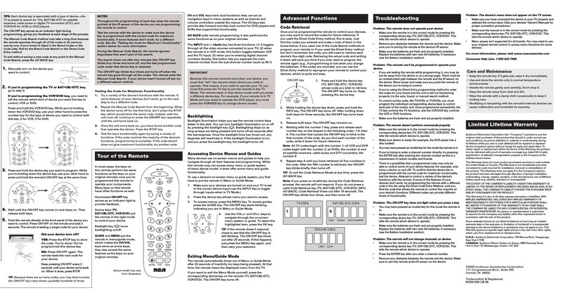 RCA RCR311BN Operating instructions