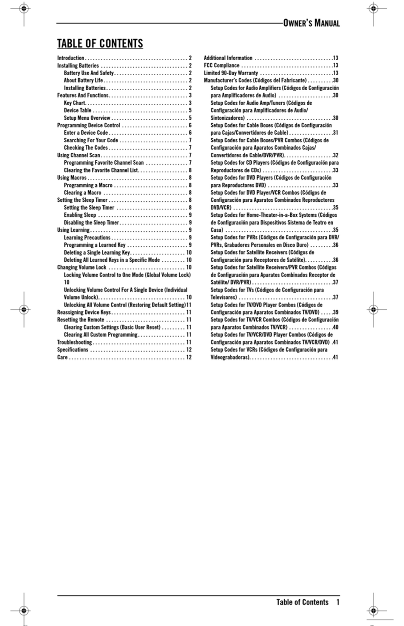 Radio Shack 15-2146 - Voice Prompt Universal Remote owner's manual