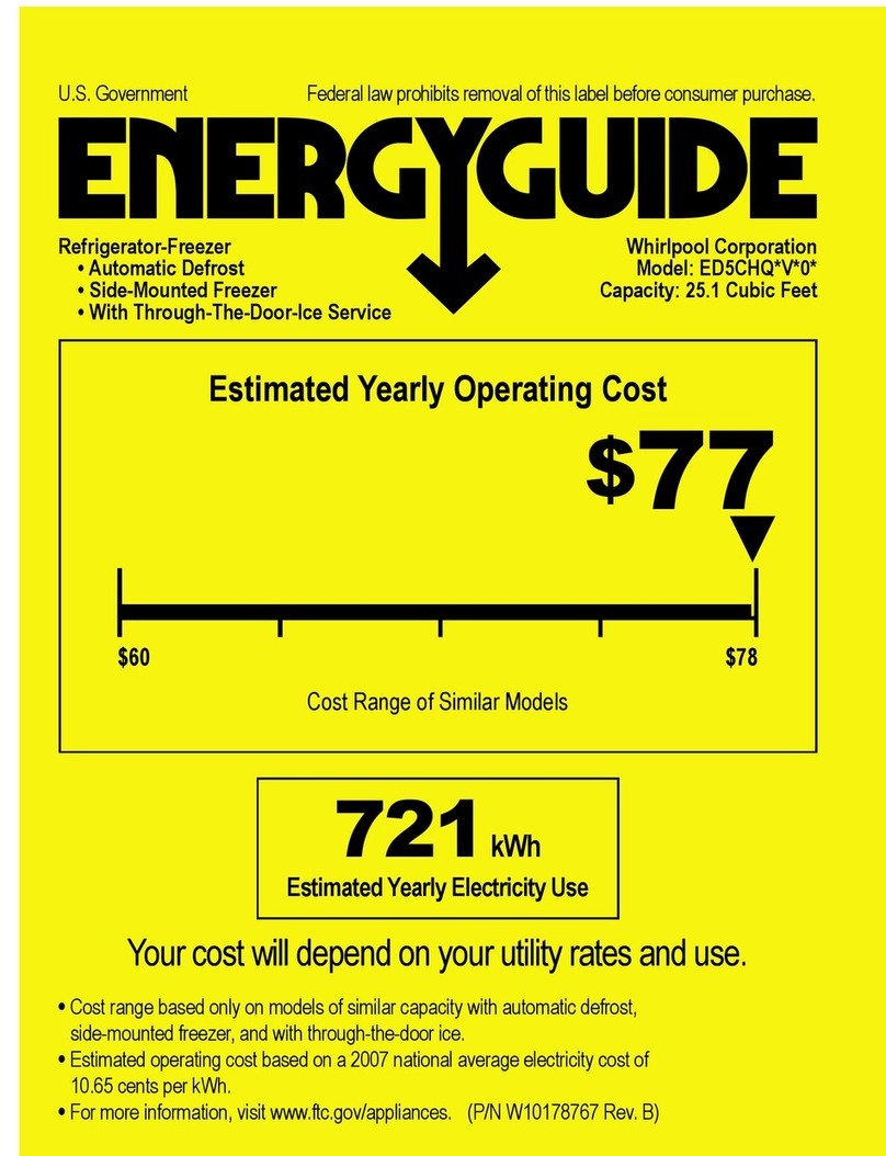Whirlpool ED5CHQXVB Energy guide