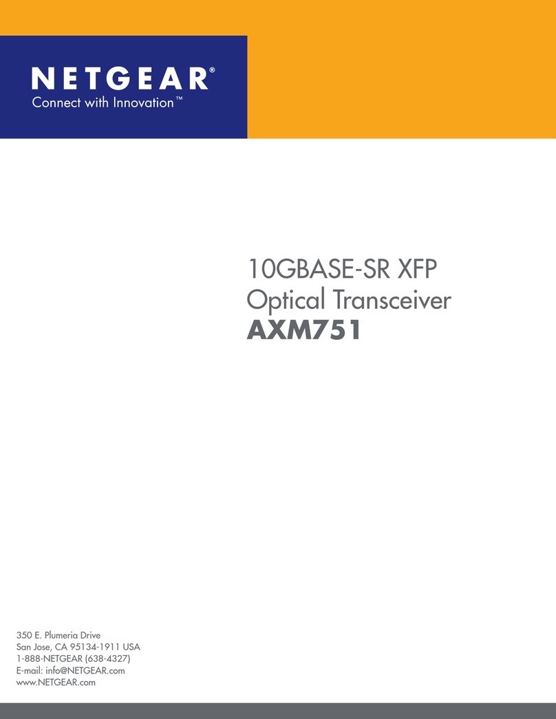 NETGEAR AXM751 - ProSafe XFP Transceiver Module Operation manual
