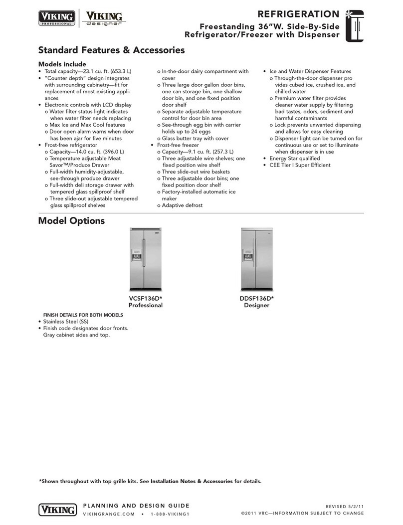 Viking Designer DDSF136DSS User manual