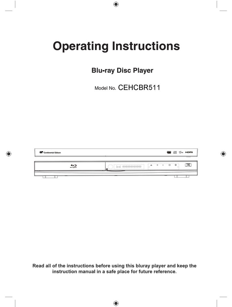 CONTINENTAL EDISON CEHCBR511 operating instructions