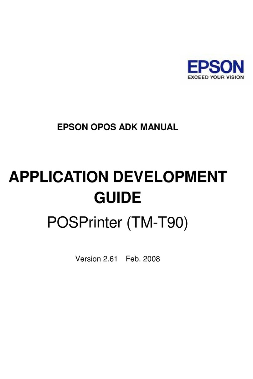 Epson C390999 - TM T90 Color Thermal Line Printer User manual