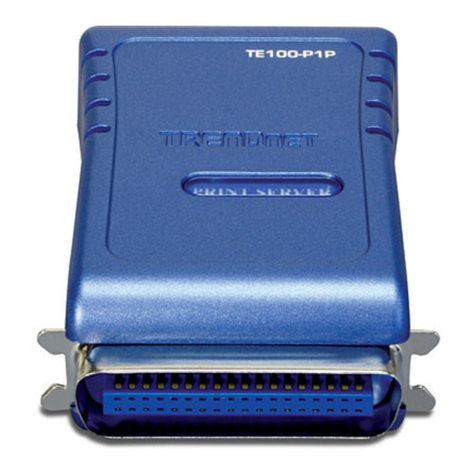 TRENDnet TE100-P1P - Parallel Print Server User manual