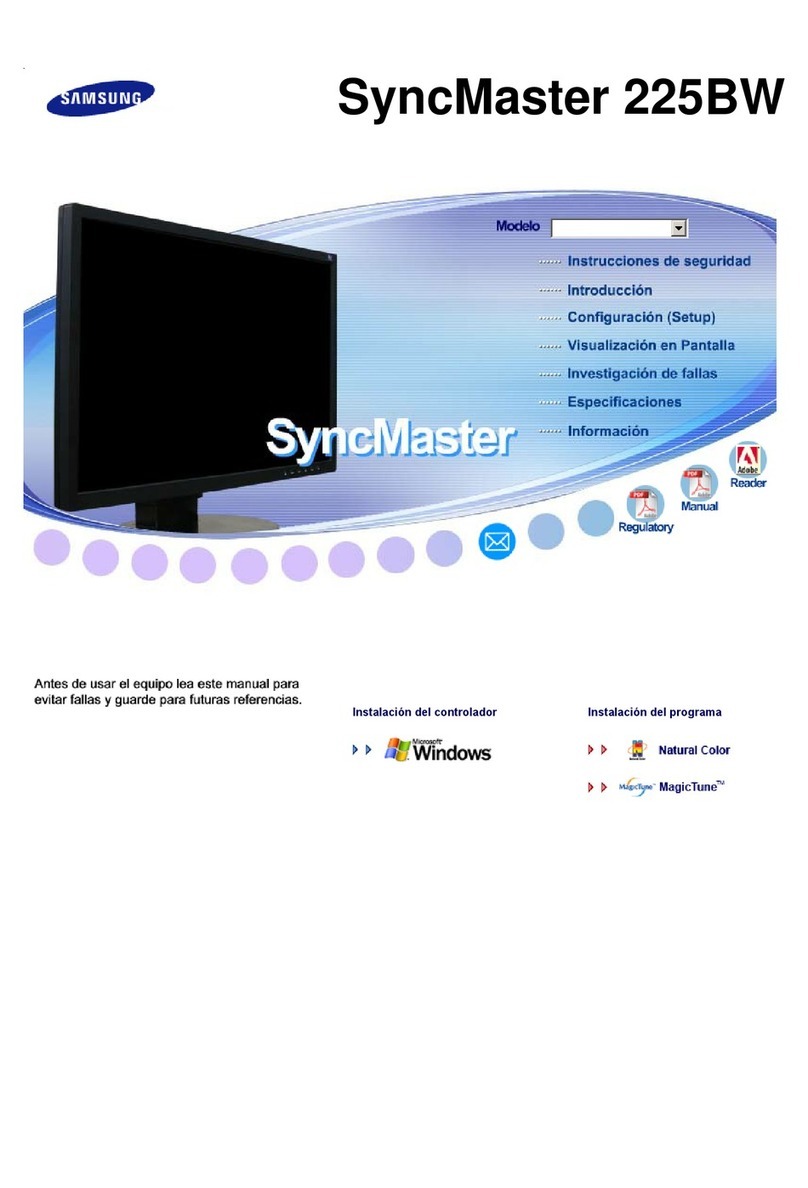 Samsung 225BW - SyncMaster - 22" LCD Monitor User manual