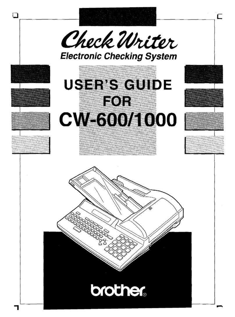Brother CW-1000 User manual