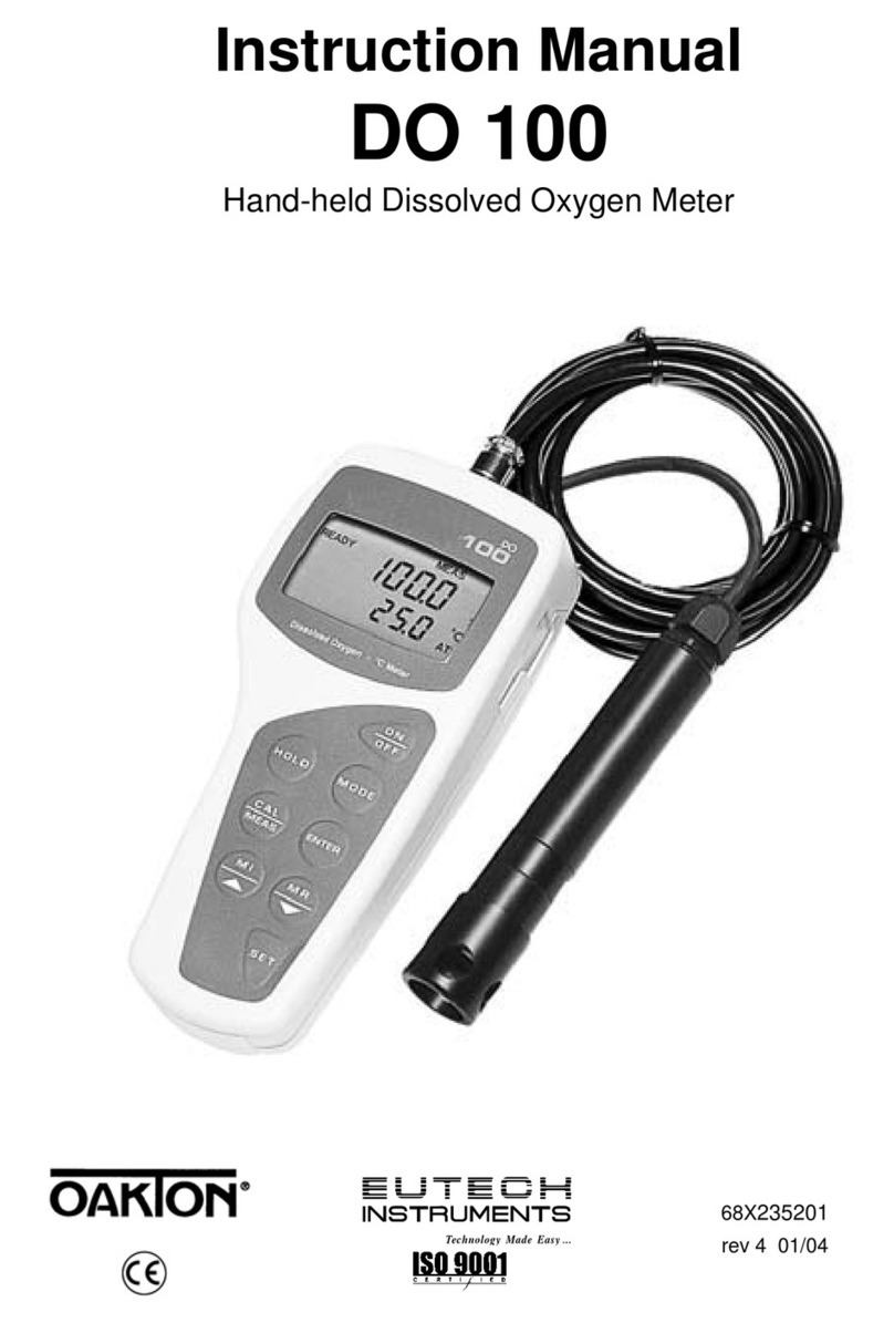 EUTECH INSTRUMENTS CYBERSCAN DO 100 DISSOLVED OXYGEN METER User manual