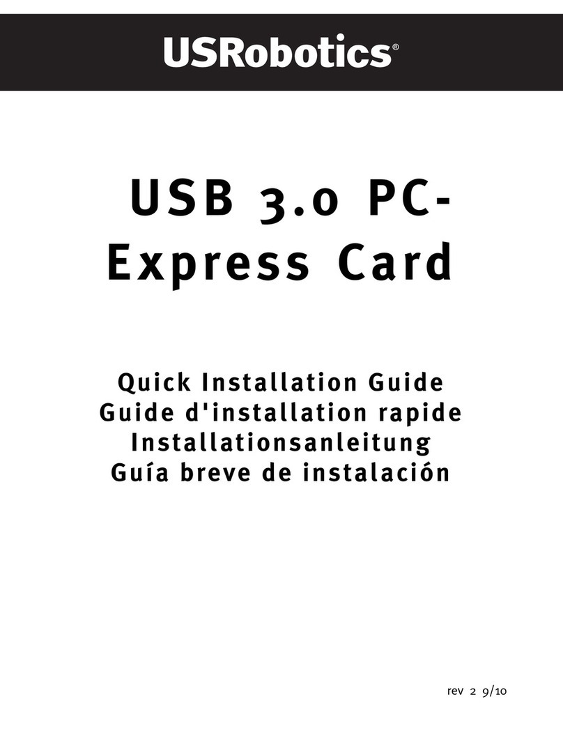 US Robotics USB 3.0 PC-EXPRESS CARD User manual