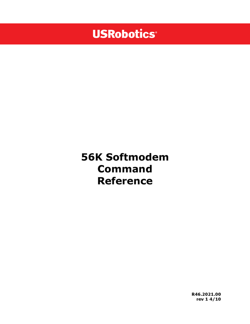 US Robotics 56 K SOFTMODEM - COMMAND REFERENCE REV 1 Installation manual