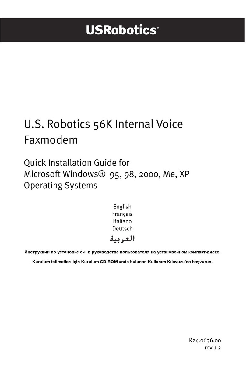 US Robotics 56K INTERNAL VOICE FAXMODEM - QUICK FOR WINDOWS REV... Quick installation guide US Robotics 56K INTERNAL VOICE FAXMODEM - QUICK FOR WINDOWS REV... Quick installation guide