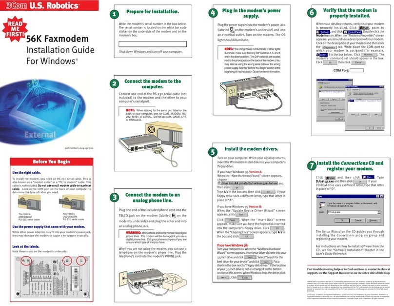 US Robotics 3CP5610 User manual