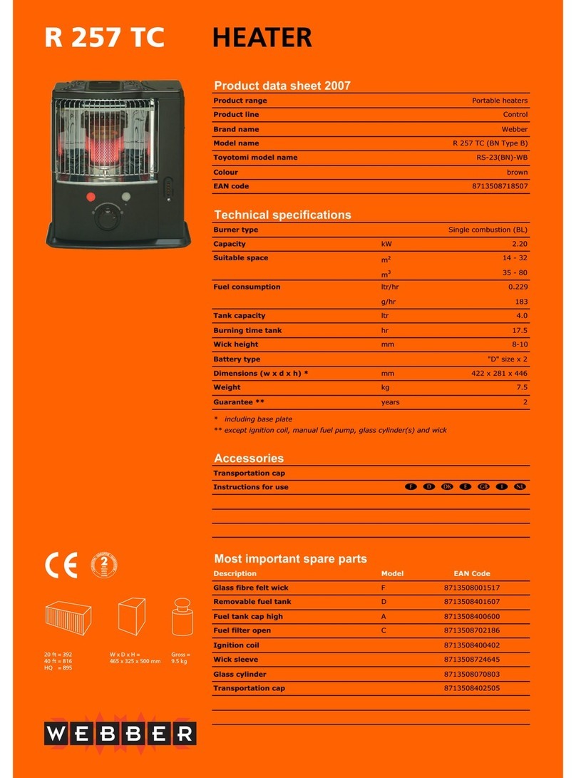 Webber R 257 TC User manual