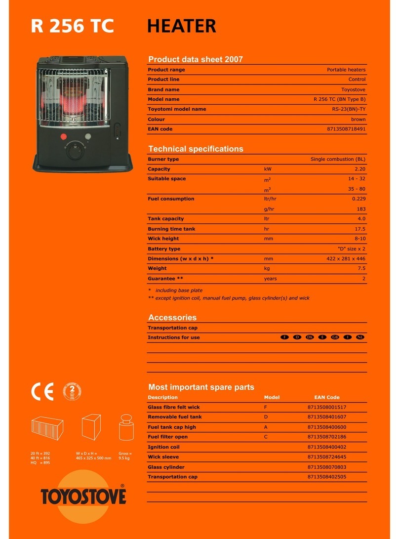 Toyostove R 256 TC User manual