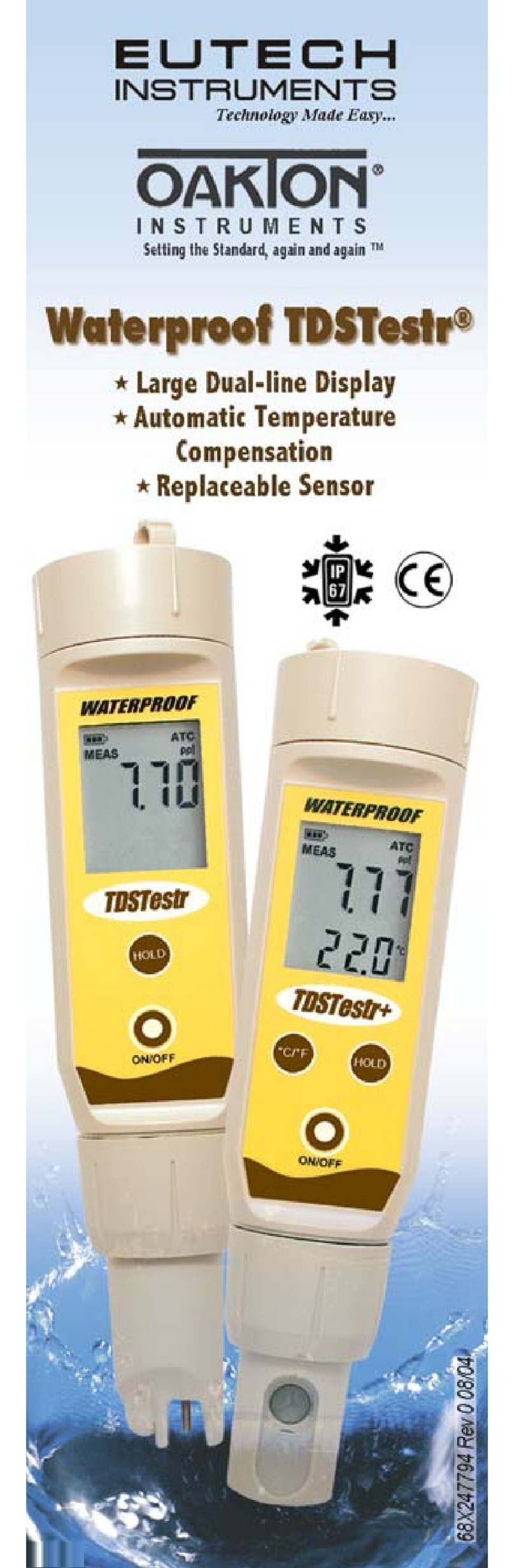 EUTECH INSTRUMENTS WATERPROOF TDS manual