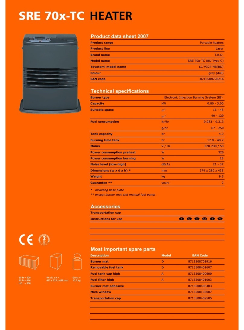 T.B.D. SRE 70X-TC User manual