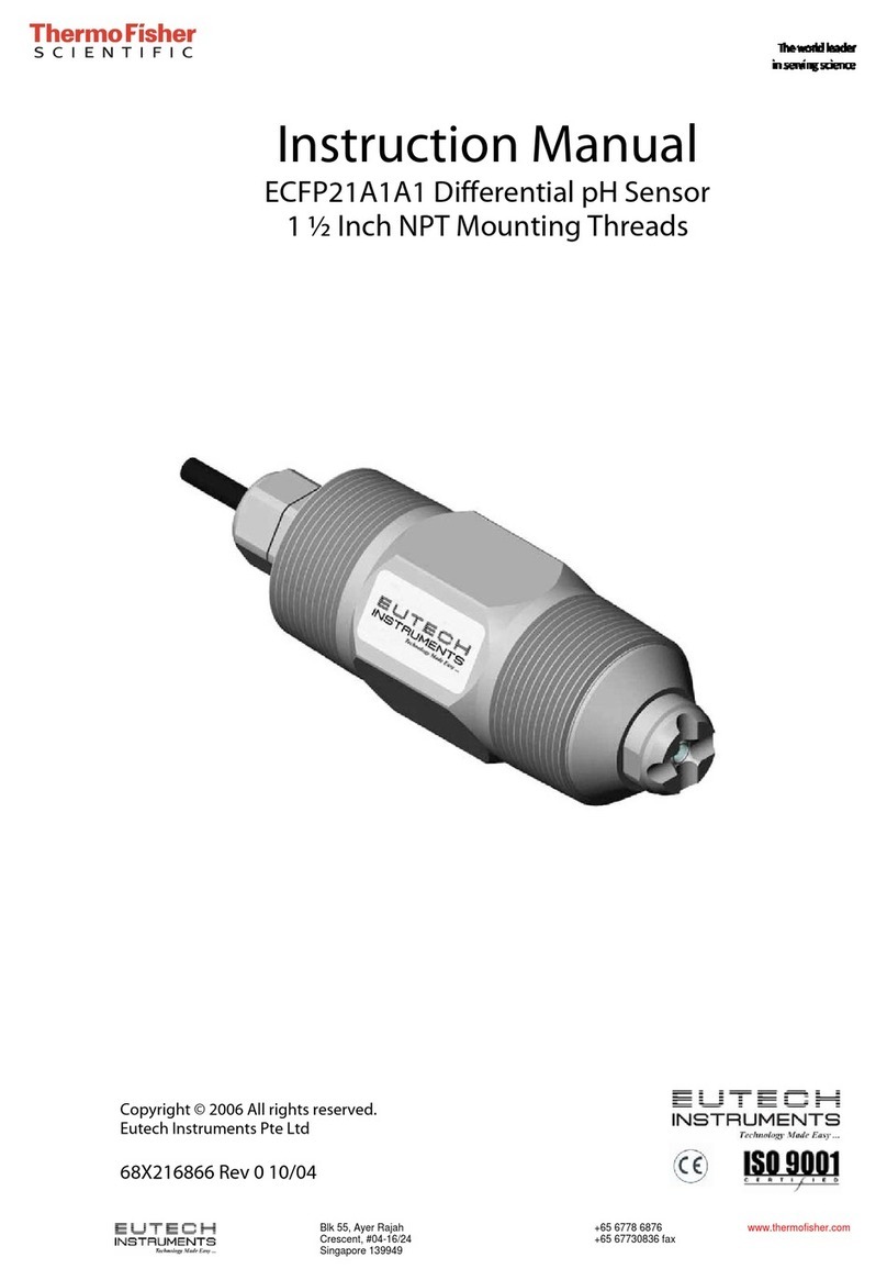 EUTECH INSTRUMENTS ECFP21A1A1 DIFFERENTIAL PH SENSOR - REV User manual
