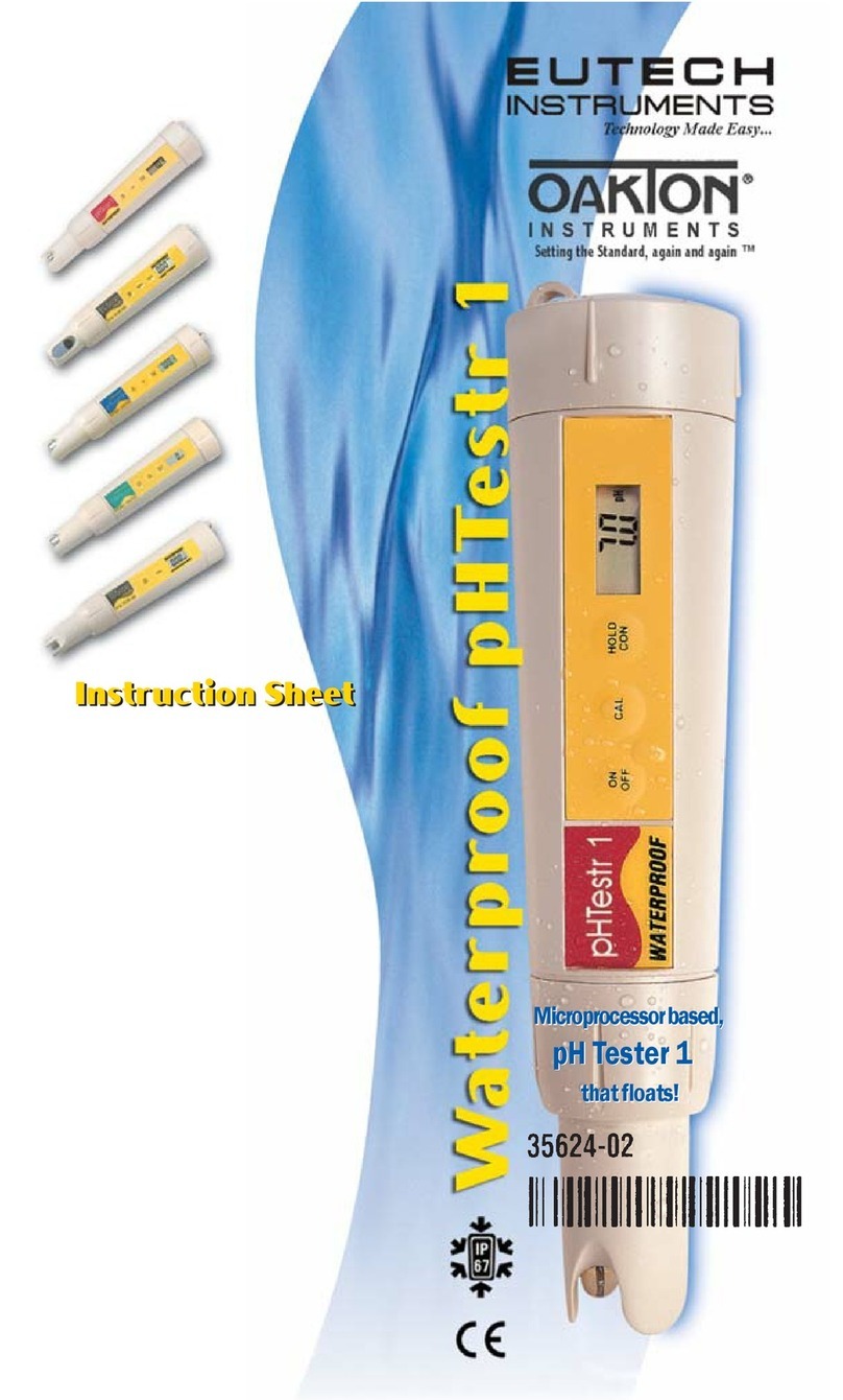 EUTECH INSTRUMENTS WATERPROOF PHTESTR 1 PH TESTER instruction sheet