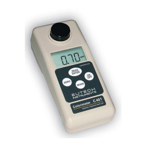EUTECH INSTRUMENTS WATERPROOF C401 COLORIMETER User manual EUTECH INSTRUMENTS WATERPROOF C401 COLORIMETER User manual