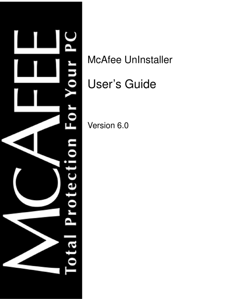 McAfee UNINSTALLER 6.0 User manual