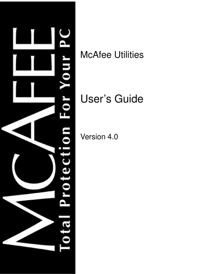 McAfee UTILITIES 4.0 User manual