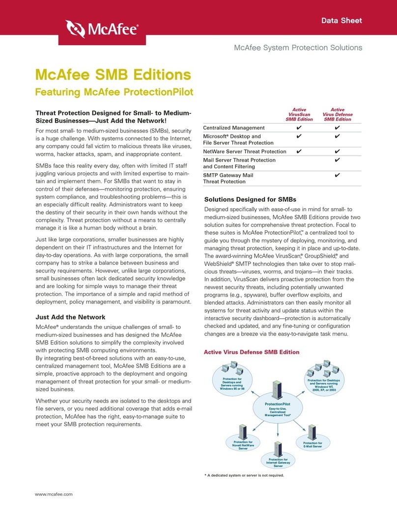 McAfee SMB EDITIONS datasheet