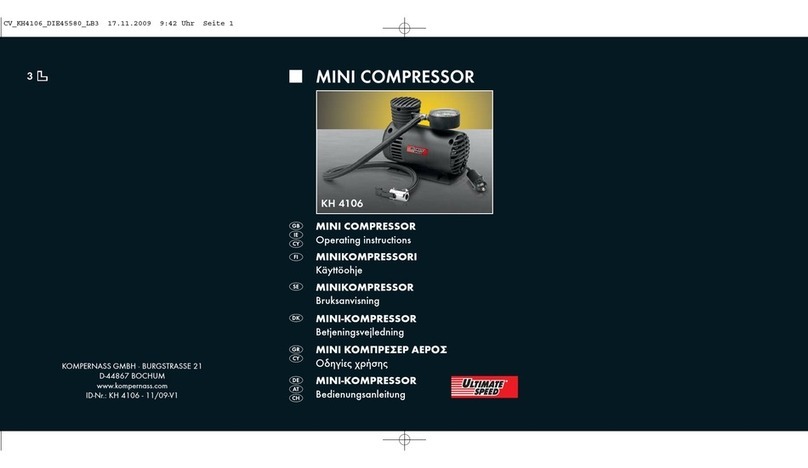 ULTIMATE SPEED KH 4106 MINI COMPRESSOR operating instructions