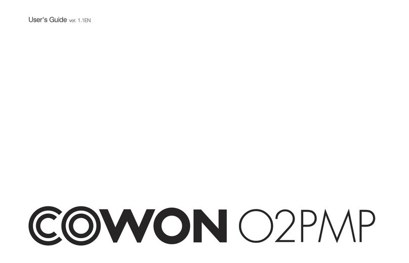Cowon O2PMP - VERSION 1.1 User manual