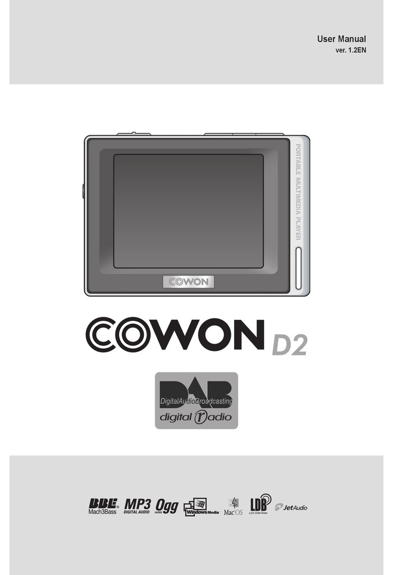 Cowon D2DAB - VERSION 1.2 User manual