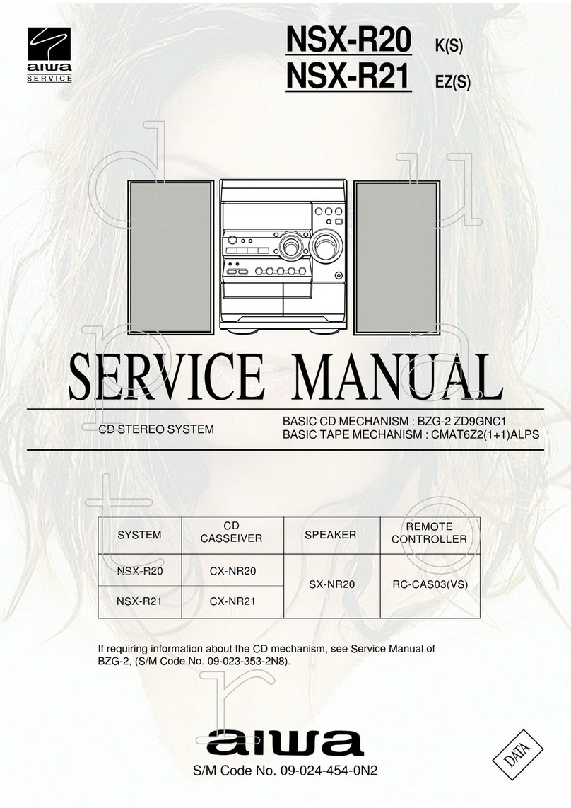 Aiwa NSX-R20 - SERVICE User manual Aiwa NSX-R20 - SERVICE User manual